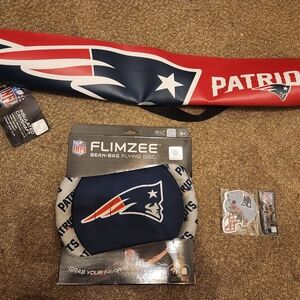 NFL New England Patriots Navy Red White Flimzee Bean-Bag Flying Disc